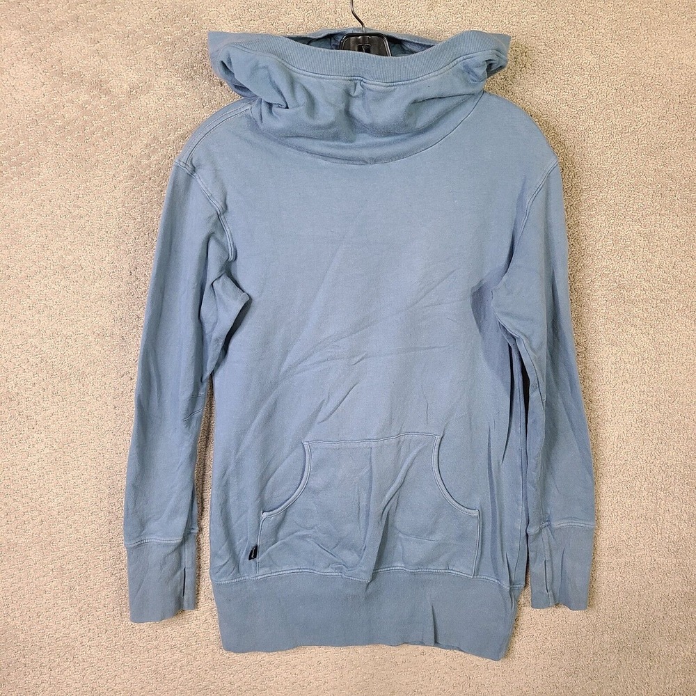 Moosejaw Hoodie Mens Small Blue‎ Pullover Scuba Neck Hooded Stretch Outdoor